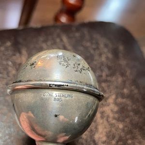 Vintage Lunt silver baby rattle